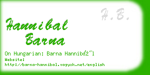 hannibal barna business card